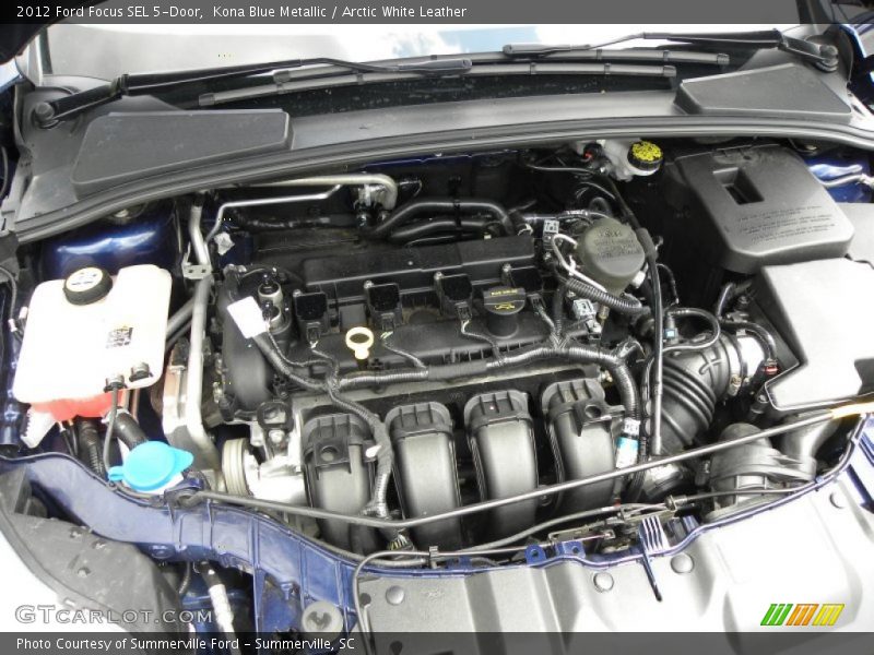 Kona Blue Metallic / Arctic White Leather 2012 Ford Focus SEL 5-Door