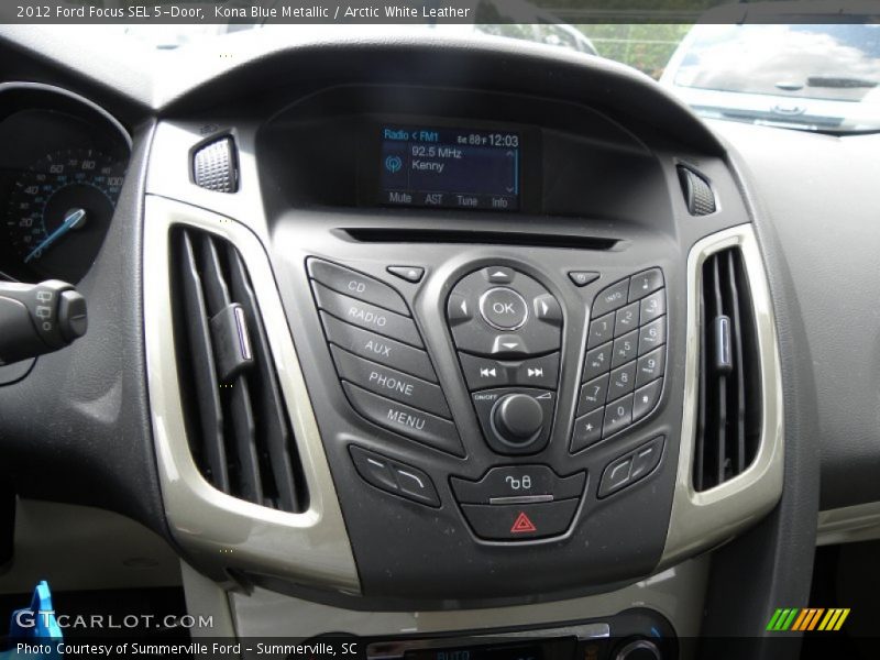 Kona Blue Metallic / Arctic White Leather 2012 Ford Focus SEL 5-Door
