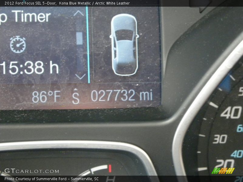 Kona Blue Metallic / Arctic White Leather 2012 Ford Focus SEL 5-Door