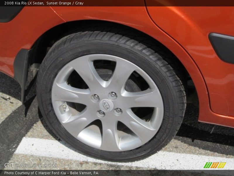 Sunset Orange / Gray 2008 Kia Rio LX Sedan