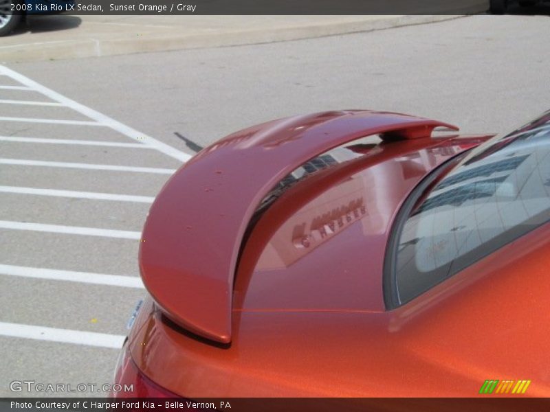 Sunset Orange / Gray 2008 Kia Rio LX Sedan