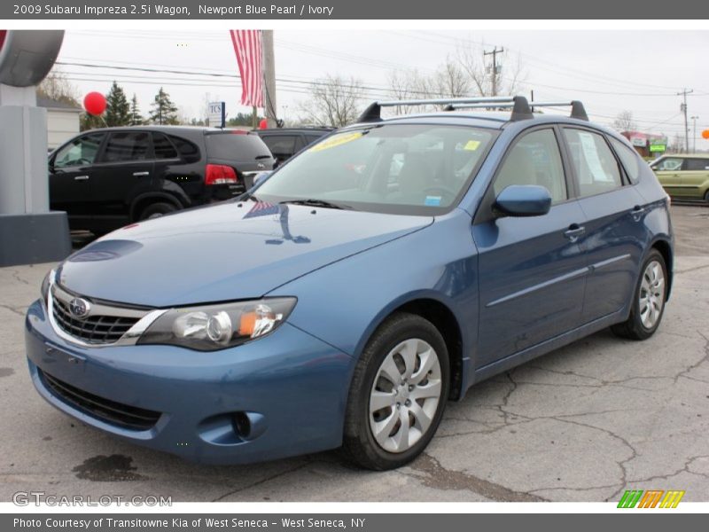 Newport Blue Pearl / Ivory 2009 Subaru Impreza 2.5i Wagon