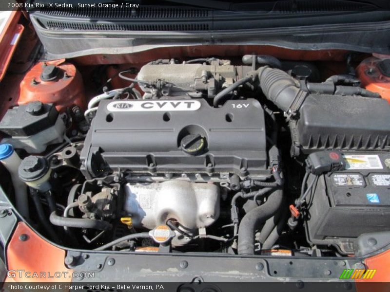 Sunset Orange / Gray 2008 Kia Rio LX Sedan