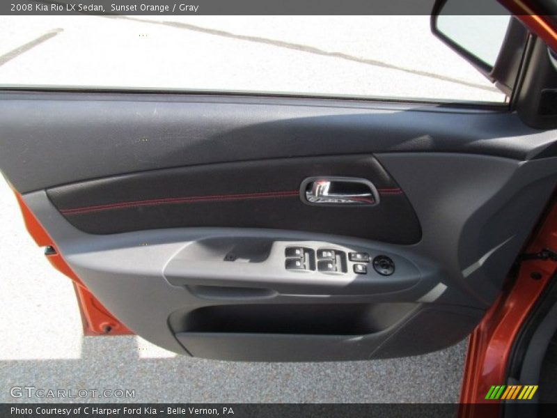 Sunset Orange / Gray 2008 Kia Rio LX Sedan