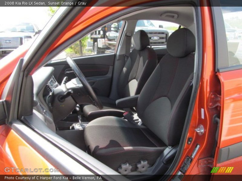 Sunset Orange / Gray 2008 Kia Rio LX Sedan