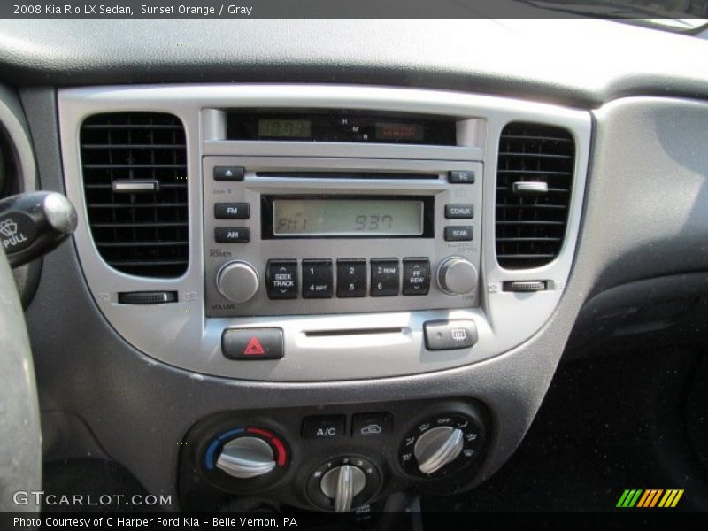 Sunset Orange / Gray 2008 Kia Rio LX Sedan