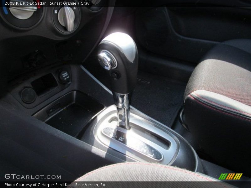 Sunset Orange / Gray 2008 Kia Rio LX Sedan