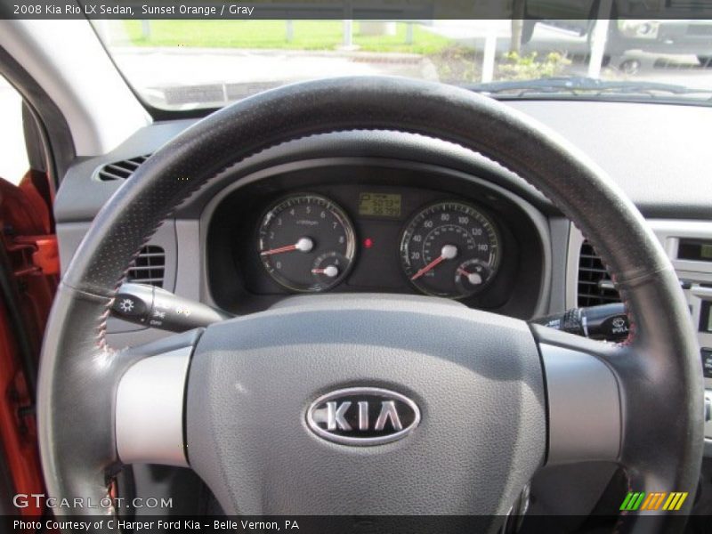 Sunset Orange / Gray 2008 Kia Rio LX Sedan