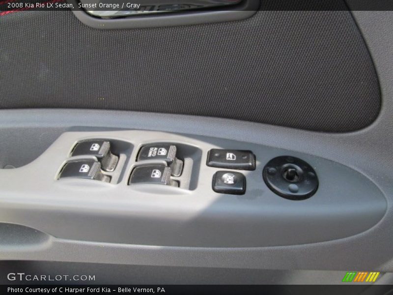 Sunset Orange / Gray 2008 Kia Rio LX Sedan