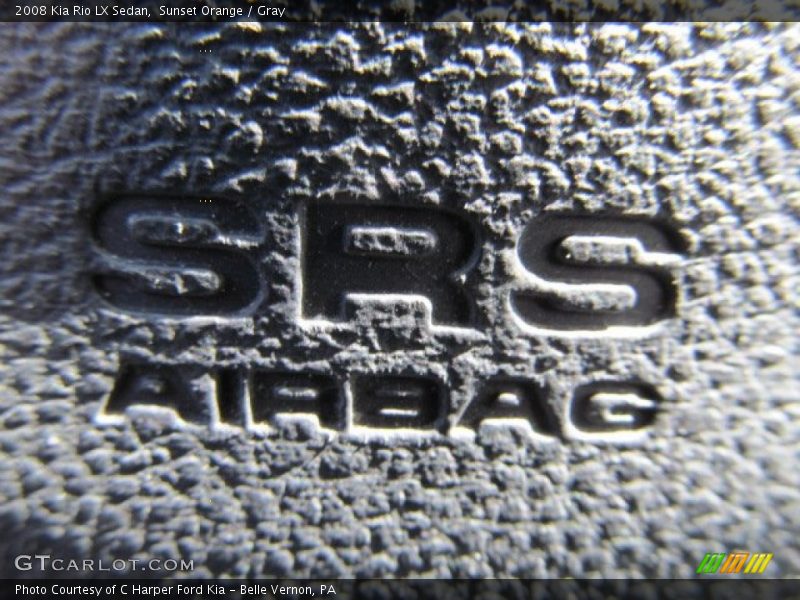 Sunset Orange / Gray 2008 Kia Rio LX Sedan