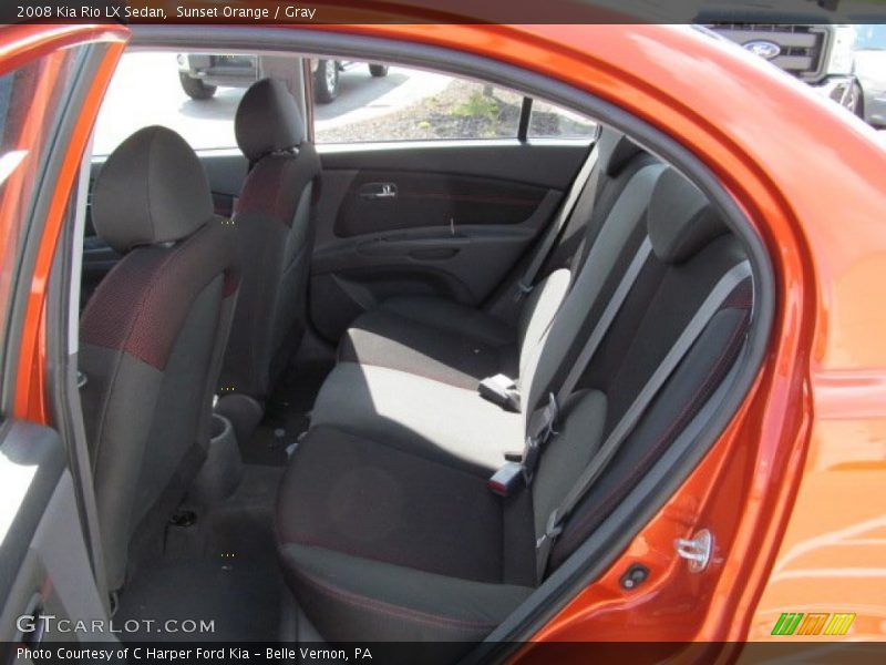 Sunset Orange / Gray 2008 Kia Rio LX Sedan
