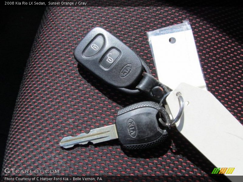 Sunset Orange / Gray 2008 Kia Rio LX Sedan