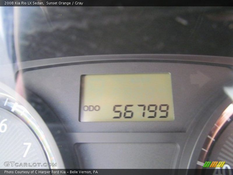 Sunset Orange / Gray 2008 Kia Rio LX Sedan