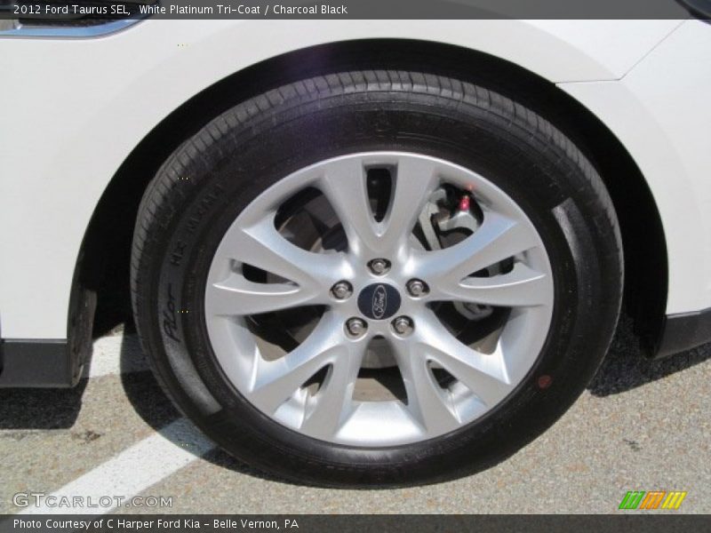 White Platinum Tri-Coat / Charcoal Black 2012 Ford Taurus SEL