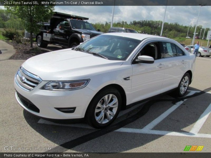 White Platinum Tri-Coat / Charcoal Black 2012 Ford Taurus SEL