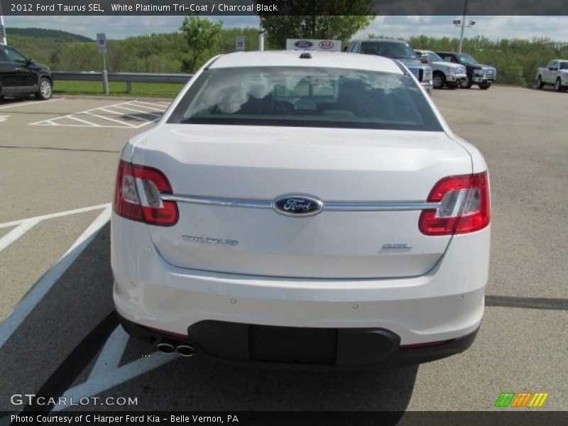 White Platinum Tri-Coat / Charcoal Black 2012 Ford Taurus SEL