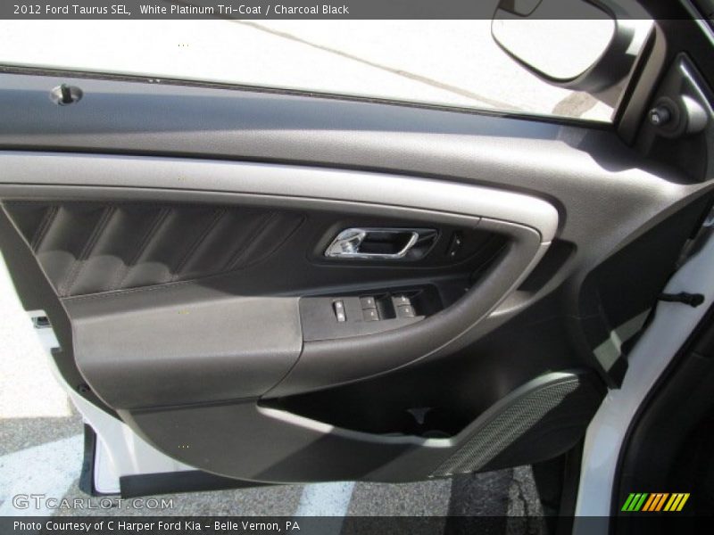 White Platinum Tri-Coat / Charcoal Black 2012 Ford Taurus SEL