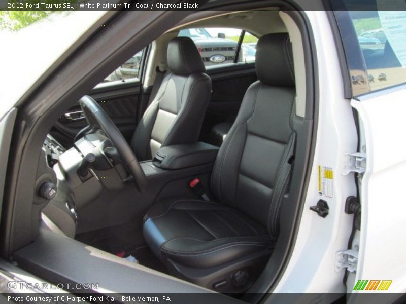 White Platinum Tri-Coat / Charcoal Black 2012 Ford Taurus SEL