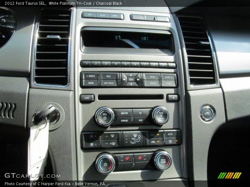 White Platinum Tri-Coat / Charcoal Black 2012 Ford Taurus SEL