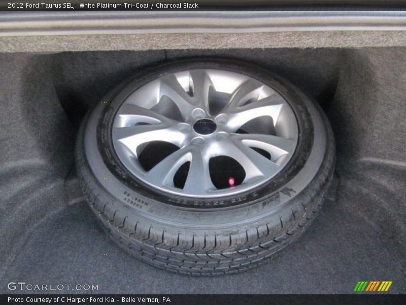 White Platinum Tri-Coat / Charcoal Black 2012 Ford Taurus SEL