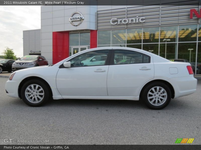 White Pearl / Medium Gray 2011 Mitsubishi Galant FE