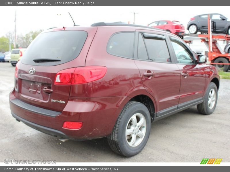 Dark Cherry Red / Beige 2008 Hyundai Santa Fe GLS