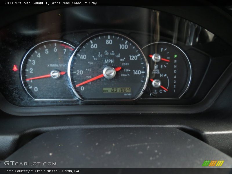 White Pearl / Medium Gray 2011 Mitsubishi Galant FE