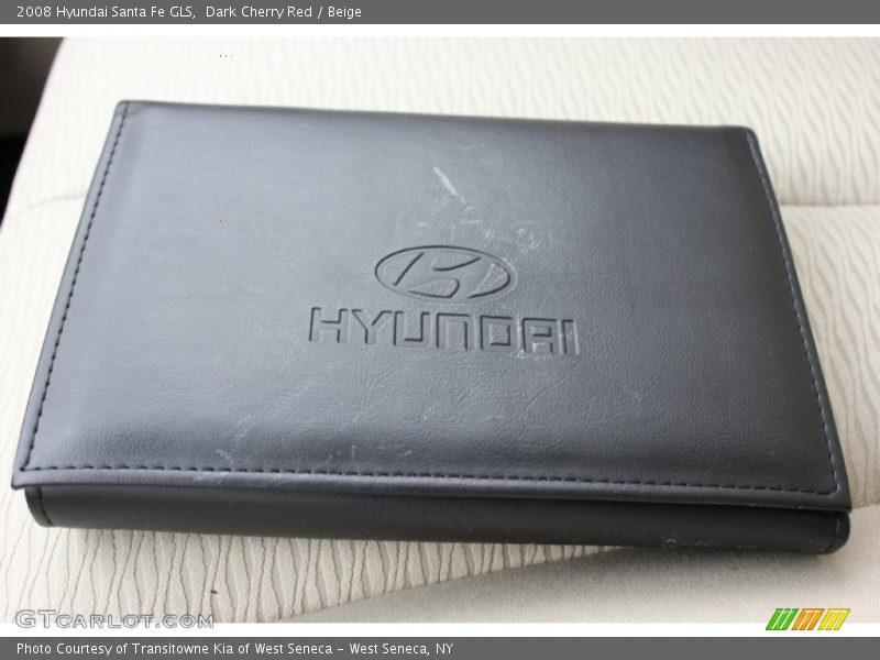 Dark Cherry Red / Beige 2008 Hyundai Santa Fe GLS
