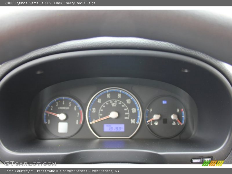 Dark Cherry Red / Beige 2008 Hyundai Santa Fe GLS