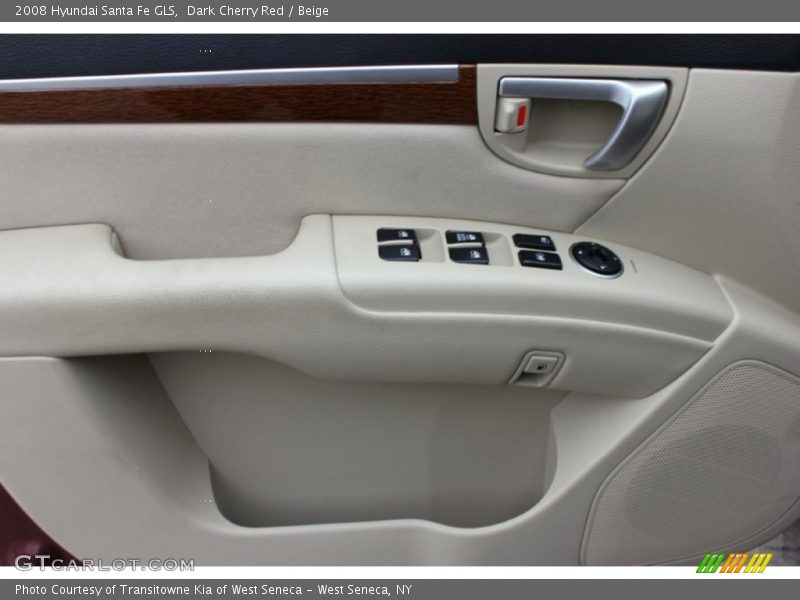 Dark Cherry Red / Beige 2008 Hyundai Santa Fe GLS