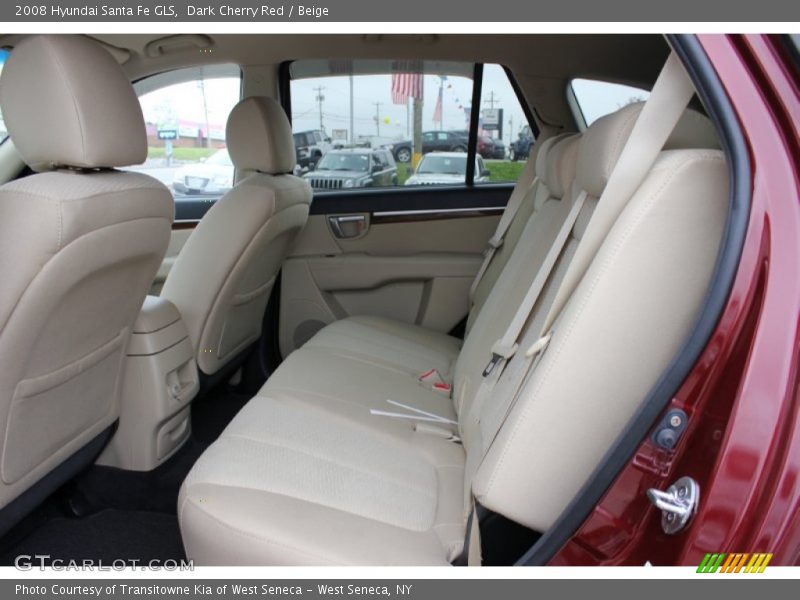 Dark Cherry Red / Beige 2008 Hyundai Santa Fe GLS