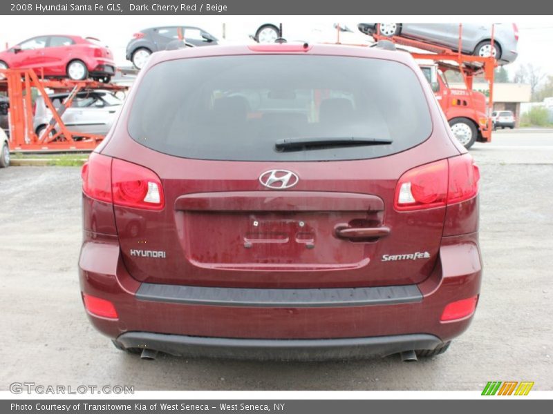Dark Cherry Red / Beige 2008 Hyundai Santa Fe GLS