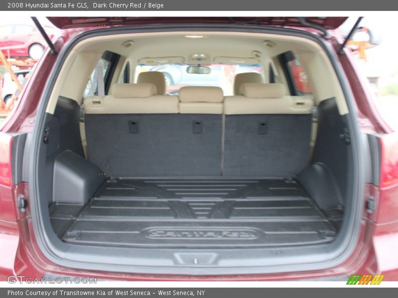 Dark Cherry Red / Beige 2008 Hyundai Santa Fe GLS