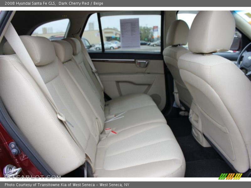 Dark Cherry Red / Beige 2008 Hyundai Santa Fe GLS