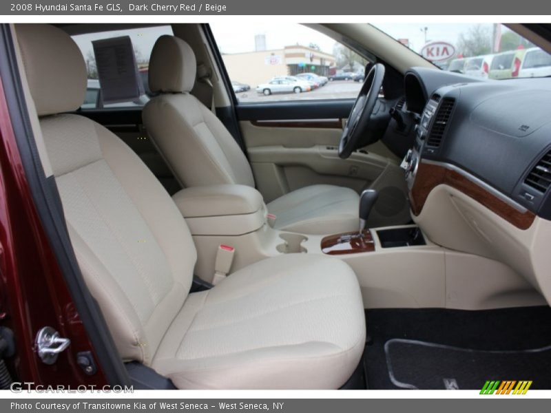 Dark Cherry Red / Beige 2008 Hyundai Santa Fe GLS