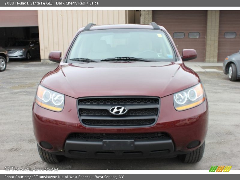 Dark Cherry Red / Beige 2008 Hyundai Santa Fe GLS