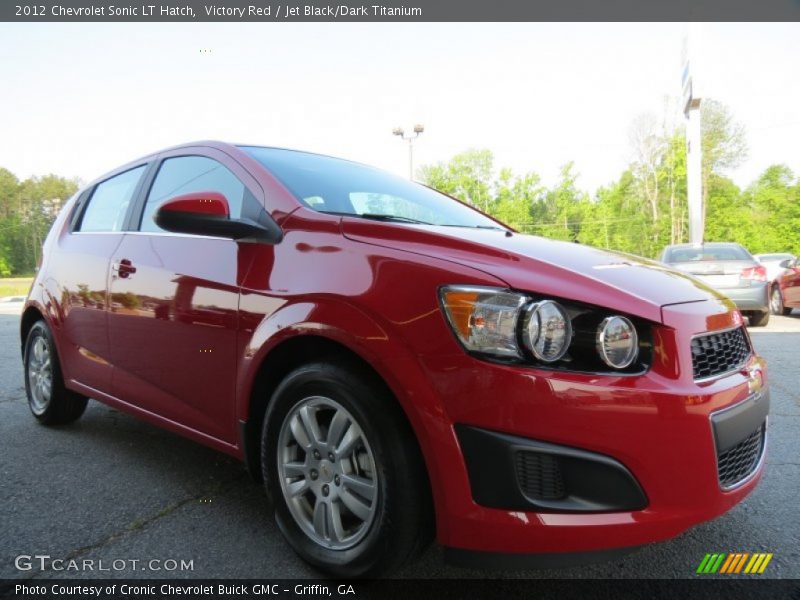 Victory Red / Jet Black/Dark Titanium 2012 Chevrolet Sonic LT Hatch