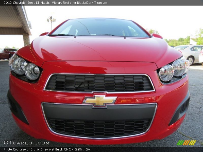 Victory Red / Jet Black/Dark Titanium 2012 Chevrolet Sonic LT Hatch