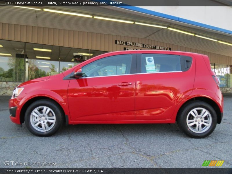 Victory Red / Jet Black/Dark Titanium 2012 Chevrolet Sonic LT Hatch
