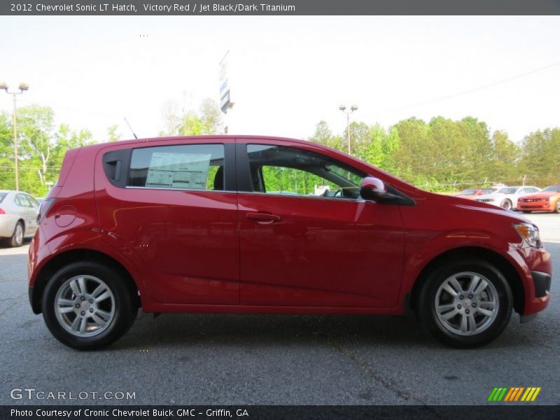 Victory Red / Jet Black/Dark Titanium 2012 Chevrolet Sonic LT Hatch