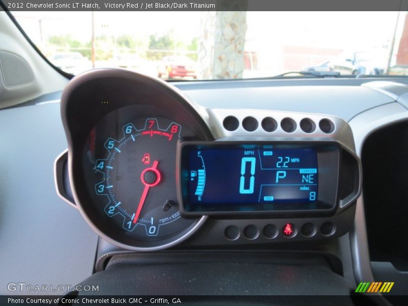 Victory Red / Jet Black/Dark Titanium 2012 Chevrolet Sonic LT Hatch