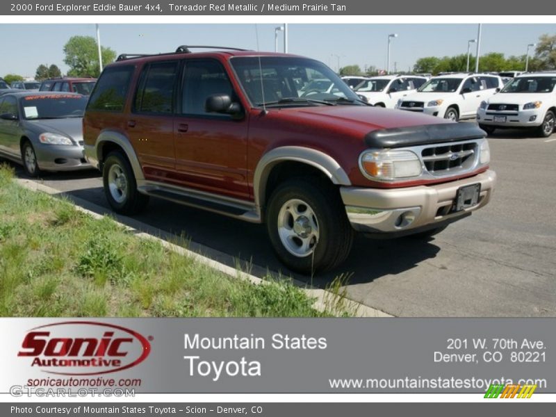 Toreador Red Metallic / Medium Prairie Tan 2000 Ford Explorer Eddie Bauer 4x4
