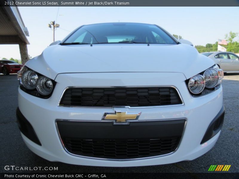 Summit White / Jet Black/Dark Titanium 2012 Chevrolet Sonic LS Sedan