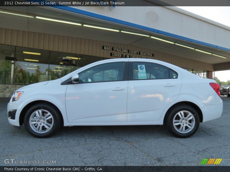 Summit White / Jet Black/Dark Titanium 2012 Chevrolet Sonic LS Sedan