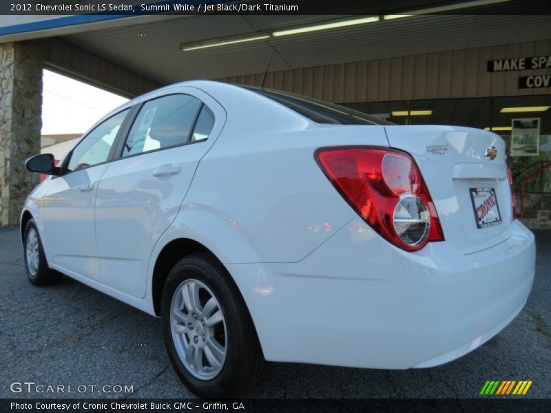 Summit White / Jet Black/Dark Titanium 2012 Chevrolet Sonic LS Sedan