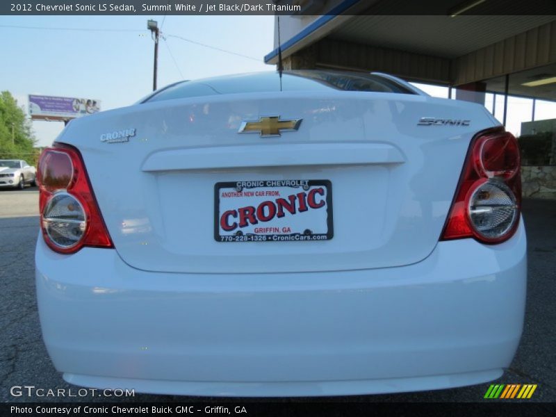 Summit White / Jet Black/Dark Titanium 2012 Chevrolet Sonic LS Sedan