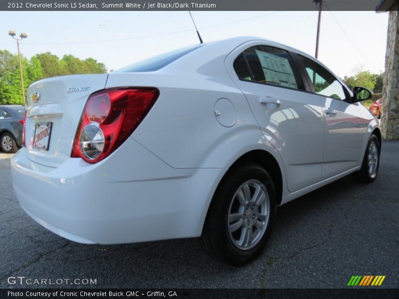 Summit White / Jet Black/Dark Titanium 2012 Chevrolet Sonic LS Sedan