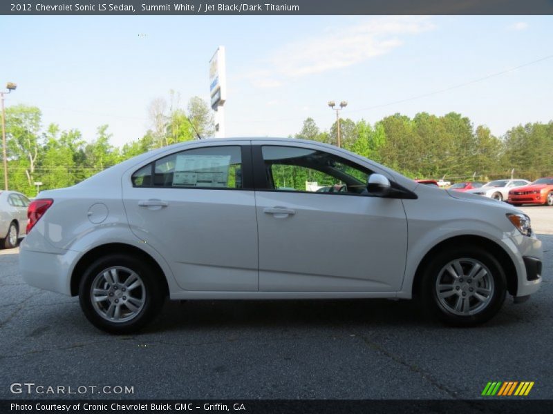 Summit White / Jet Black/Dark Titanium 2012 Chevrolet Sonic LS Sedan