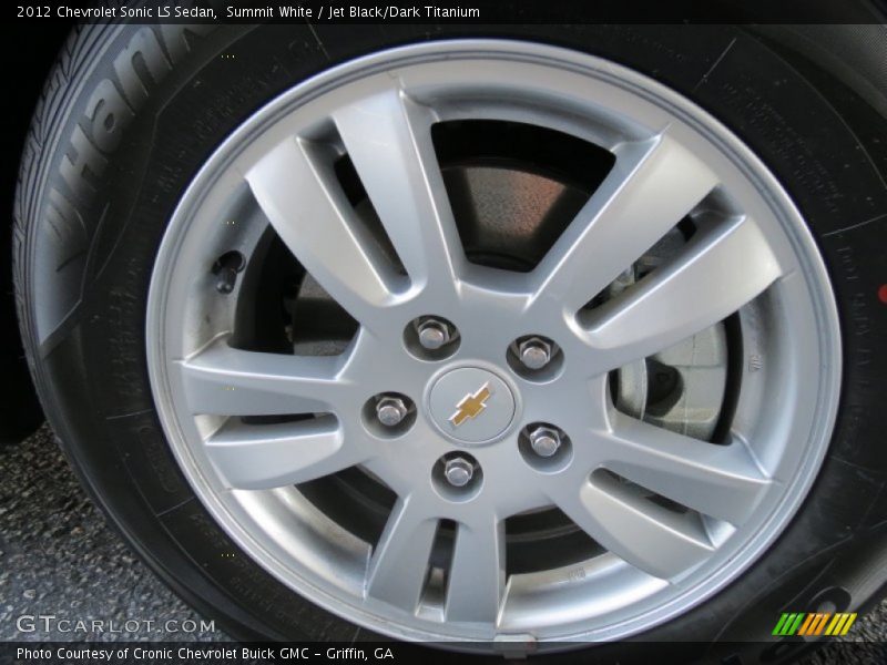 Summit White / Jet Black/Dark Titanium 2012 Chevrolet Sonic LS Sedan