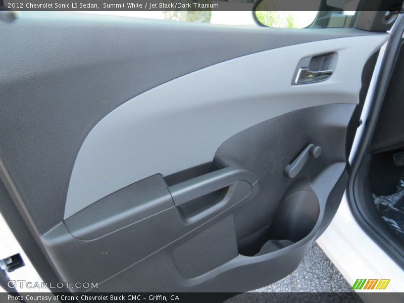 Summit White / Jet Black/Dark Titanium 2012 Chevrolet Sonic LS Sedan